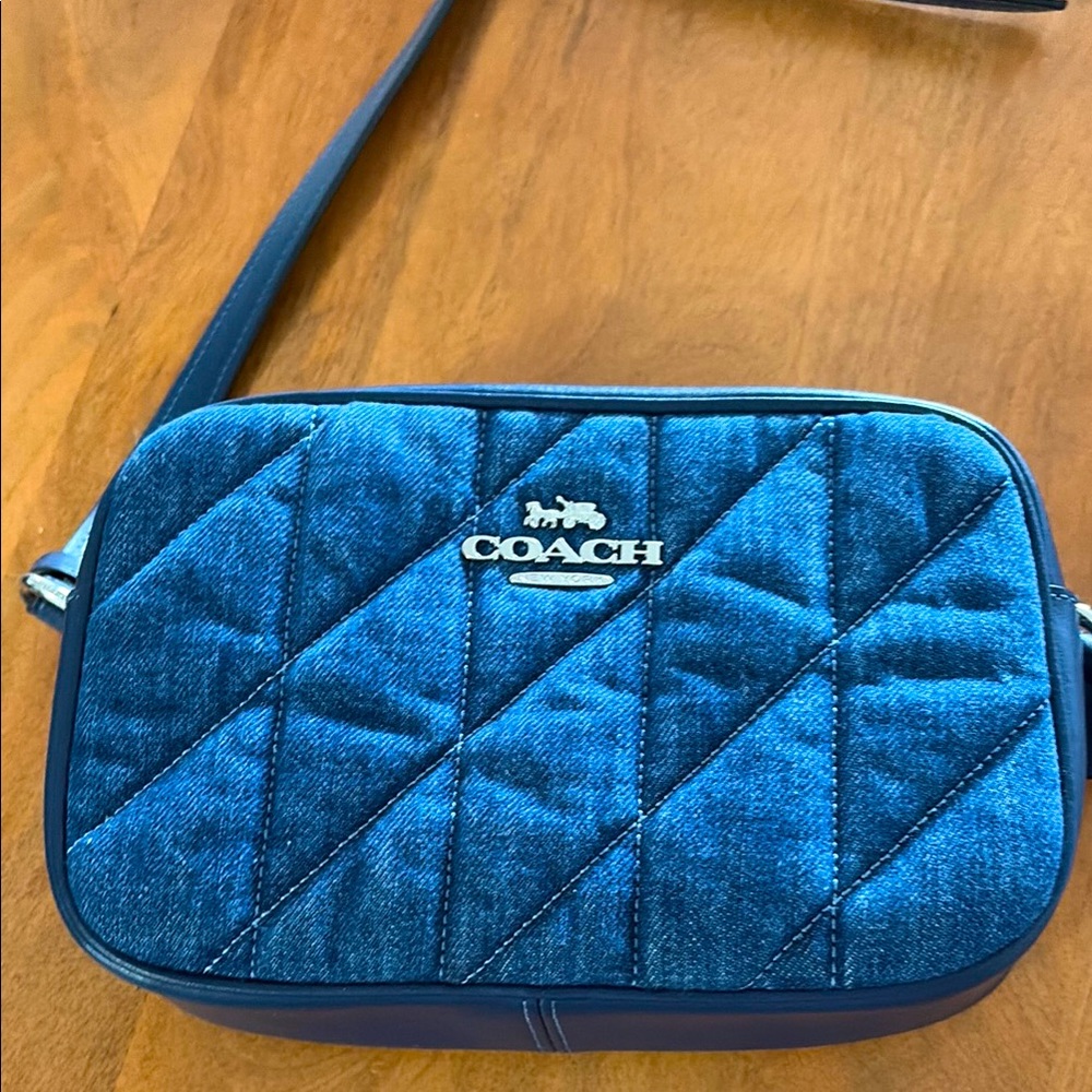Coach Quilted Denim Crossbody Bag - Blue